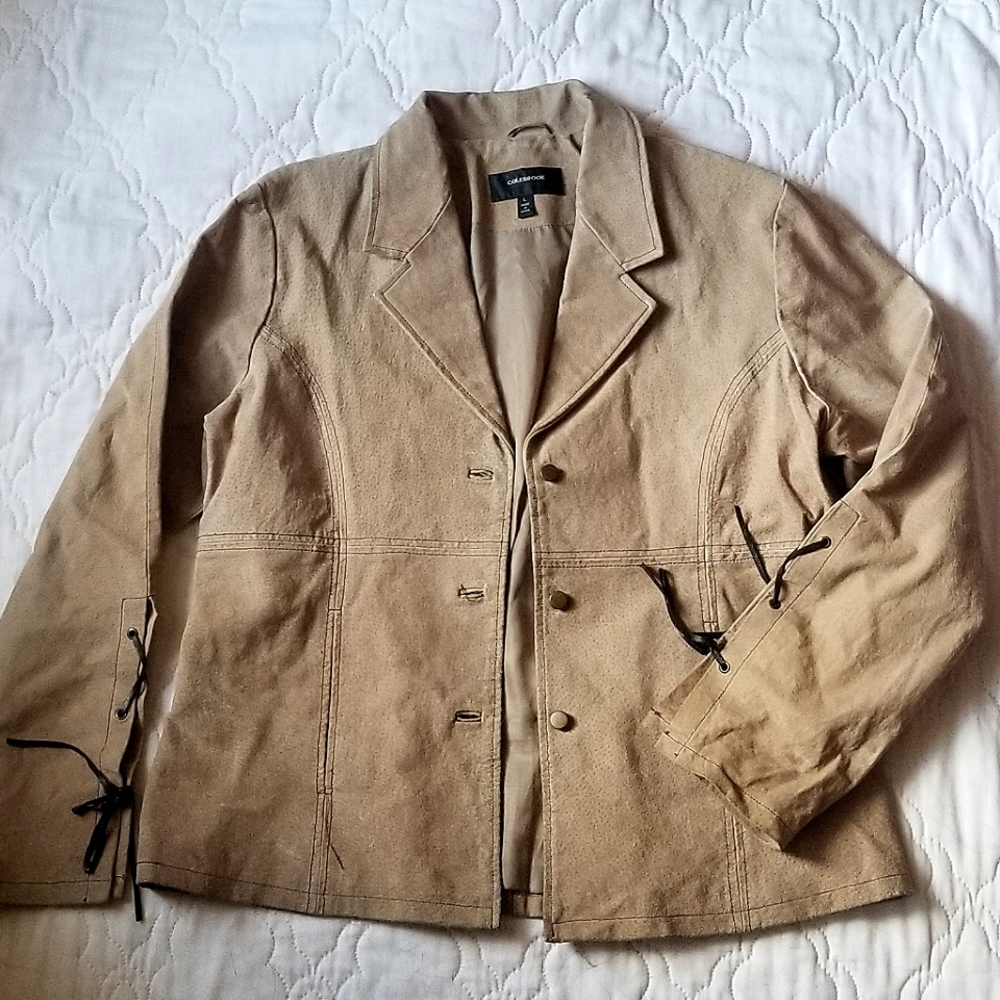 Colebrook Tan Suede Leather Jacket